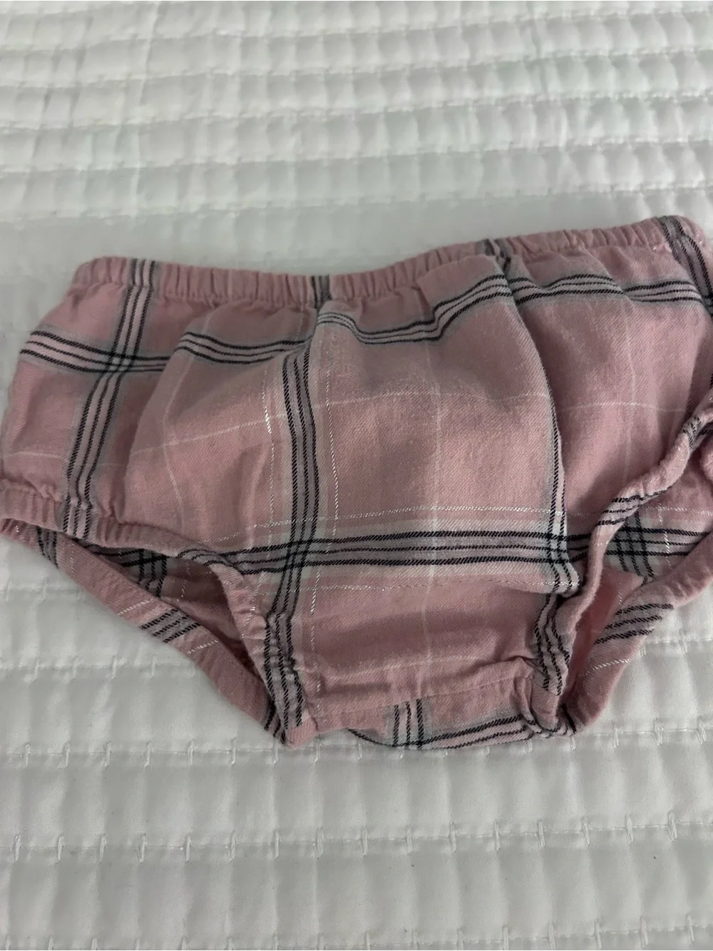 Carters Pink Plaid Ruffle Set with Matching Bloomers. Size 24M